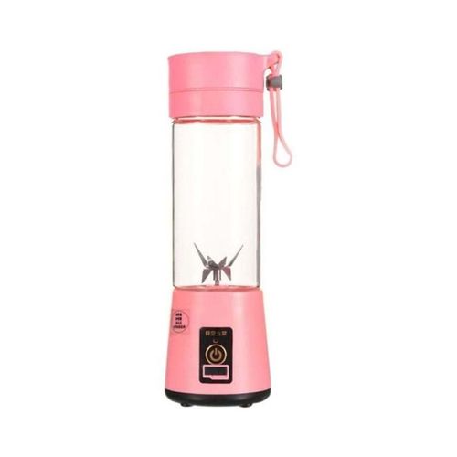 Mini Rechargeable Smoothie Maker Machine 180 W T-Bottle-1021 Pink/Clear/Silver