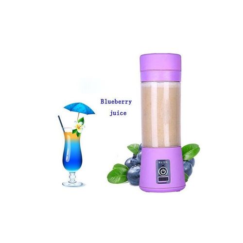 Portable USB Charging Juicer 380 ml JC0002 Purple/Clear