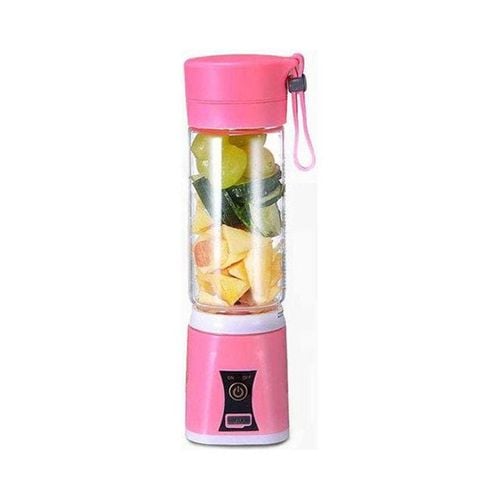 Camping USB Mini Electric Fruit Vegetable Juicer Handheld Smoothie Make 400 ml 3700 W HC-8G3K7S Pink
