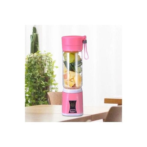 Camping USB Mini Electric Fruit Vegetable Juicer Handheld Smoothie Make 400 ml 3700 W HC-8G3K7S Pink