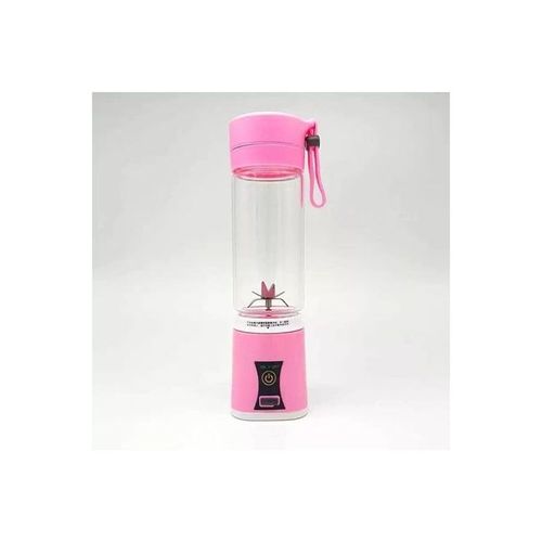 Camping USB Mini Electric Fruit Vegetable Juicer Handheld Smoothie Make 400 ml 3700 W HC-8G3K7S Pink