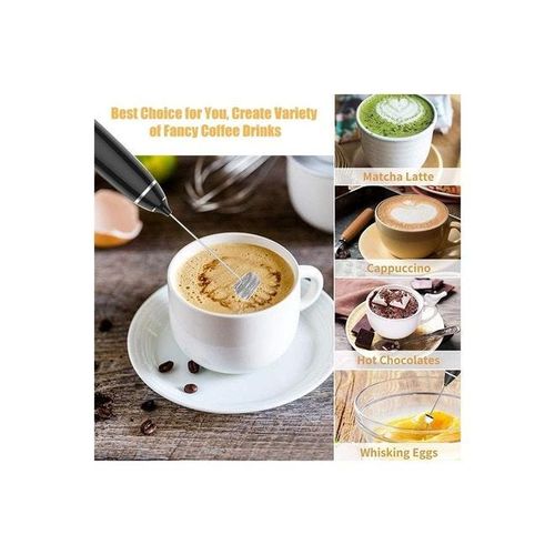 2-Piece Electric Milk Frother And Whisk Set 1 W W25 Black/Silver
