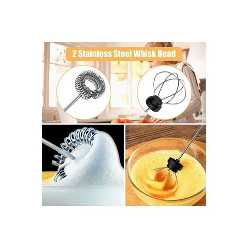2-Piece Electric Milk Frother And Whisk Set 1 W W25 Black/Silver