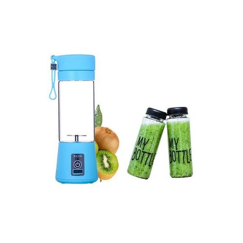 Portable USB Charging Juicer 380 ml JC0004 Blue/Clear