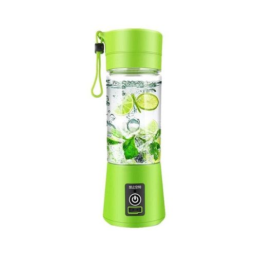Portable USB Charging Juicer 350ml 380 ml JC0001 Green/Clear
