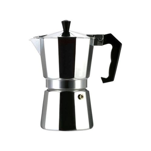 3-Cup Countertop Espresso Percolator Silver/Black