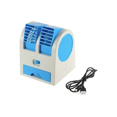 Rechargeable Mini Fan HB-168 Blue/Beige