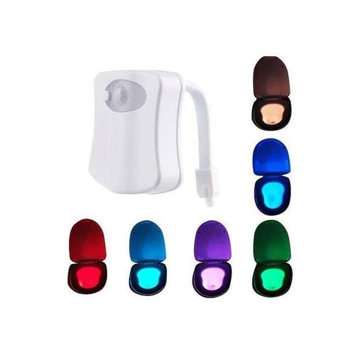 Motion Activated LED Toilet Nightlight White 6x7x1.8centimeter