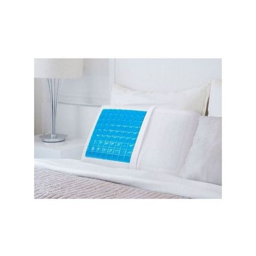 Memory Foam Pillow Gel Microfiber White/Blue 70 x 40centimeter