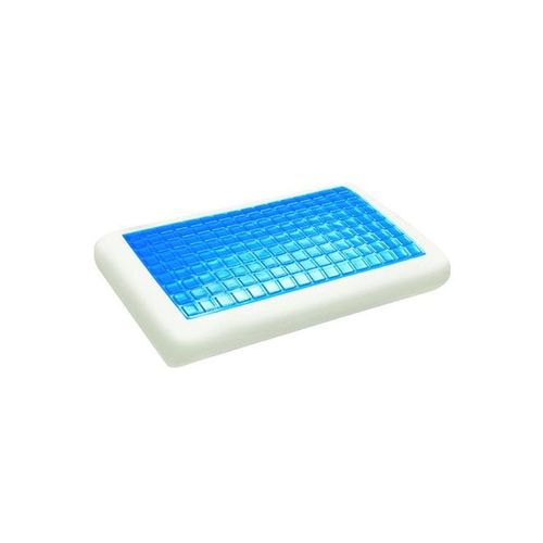 Memory Foam Pillow Microfiber White/Blue 40x70centimeter