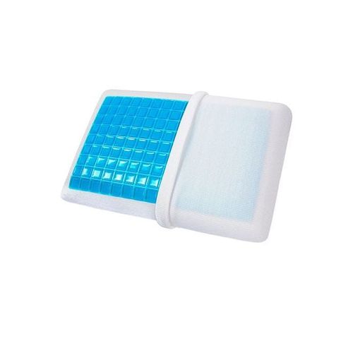 Memory Foam Pillow Microfiber White/Blue 40x70centimeter