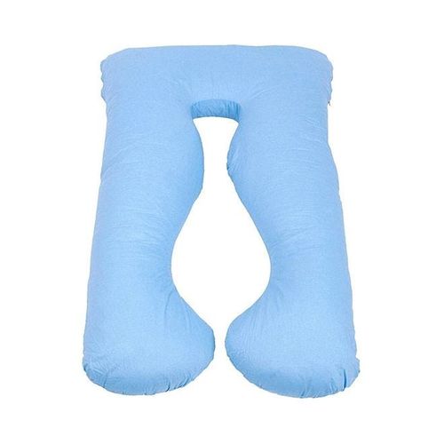 U-Shaped Maternity Pillow Cotton Blue 80x120centimeter