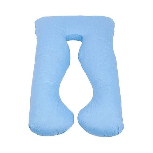 U-Shaped Maternity Pillow Cotton Blue 80x120centimeter