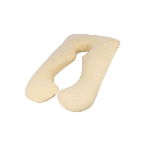 U-Shape Comfort Maternity Pillow Cotton Beige 120x80centimeter