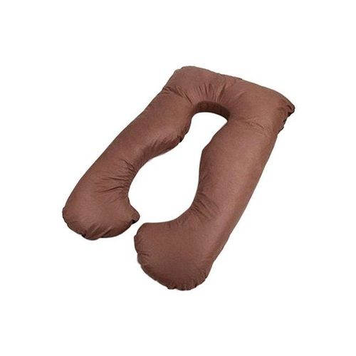 U-Shaped Maternity Pillow Cotton Brown 80x80centimeter