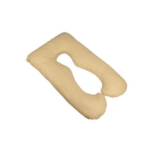 U-Shaped Maternity Pillow Cotton Beige 80x120centimeter