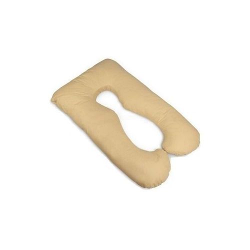U-Shaped Standard Maternity Pillow Cotton Beige 80x120centimeter