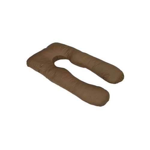U-Shaped Maternity Pillow Cotton Brown 120x80centimeter