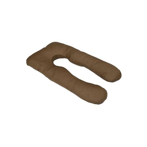 U-Shaped Maternity Pillow Cotton Brown 120x80centimeter