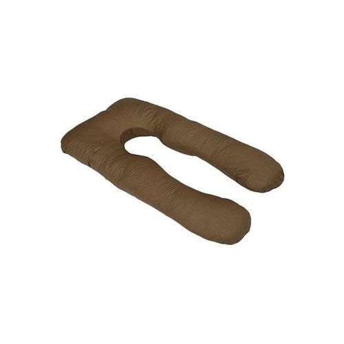 U-Shaped Maternity Pillow Cotton Brown 120x80centimeter