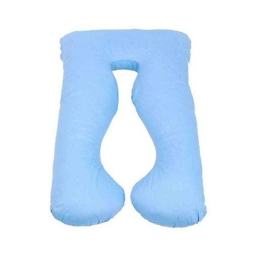 U-Shaped Pregnancy Pillow Cotton Blue 45x45cm