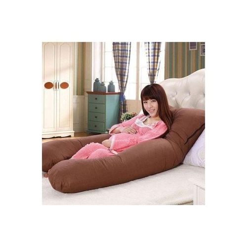 Maternity Pillow Cotton Brown 120x80centimeter