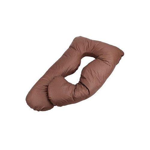 U-Shaped Maternity Pillow Cotton Brown 80x120centimeter