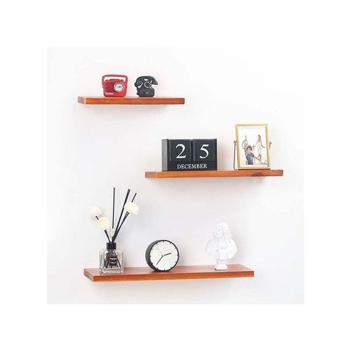 3-Piece Wood Creative Book Wall Shelf 7476 Brown