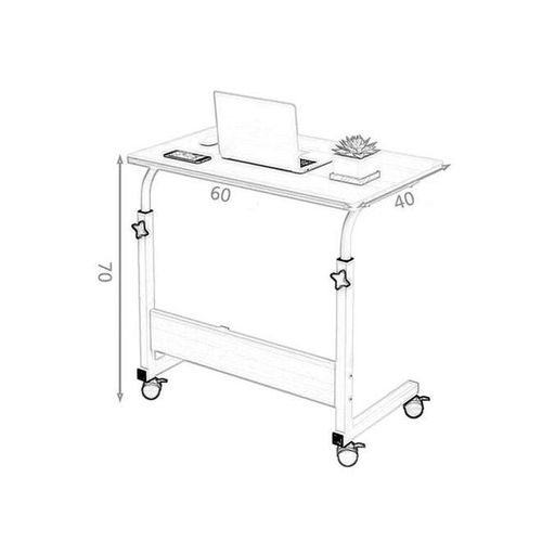 Foldable Laptop Table Blue 60 x 60 x 40cm
