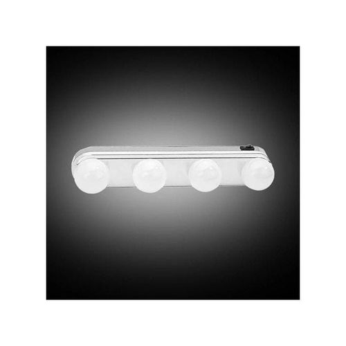 4-LED Bulb Makeup Vanity Light White/Silver 10 x 10cm