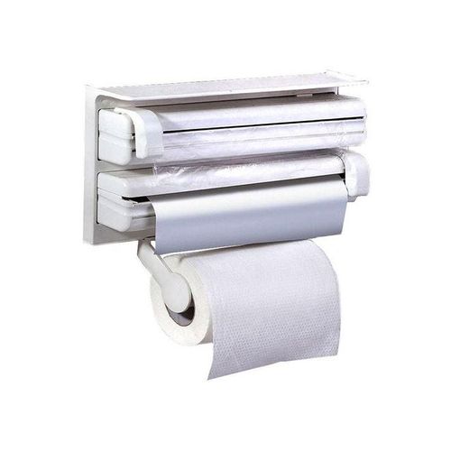 4 In 1 Kitchen Roll Tissue Holder White