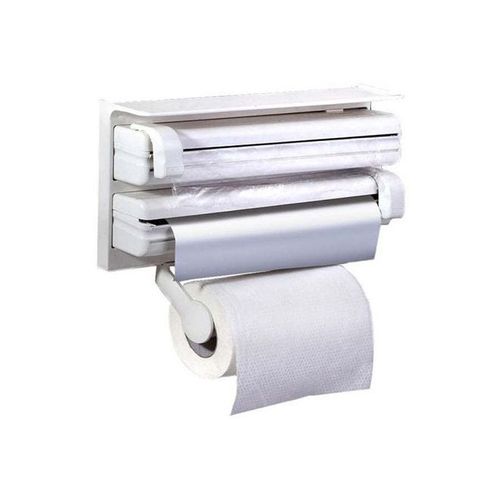 Kitchen Triple Paper Dispenser, White