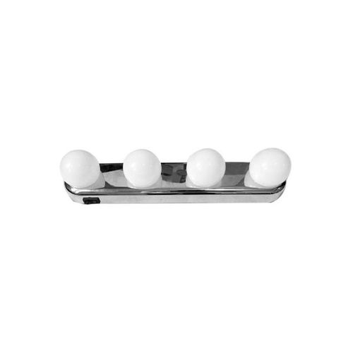 4 LED Bulb Cordless Makeup Studio Vanity Mirror Light White/Silver 7 x 9cm