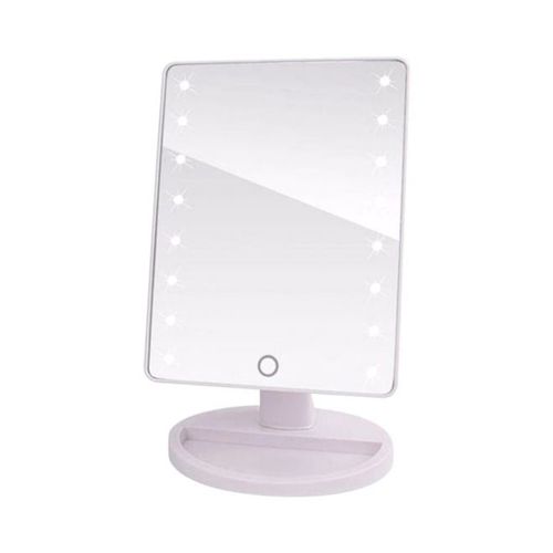 Rotatable LED Light Mirror White 22 x 17cm