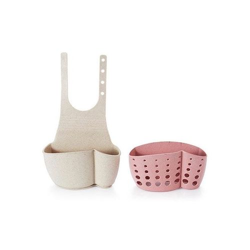 Kitchen Sink Drain Basket And Holder Beige