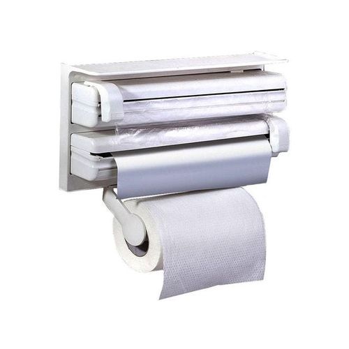 3 Layer Food Wraps And Tissue Dispenser White