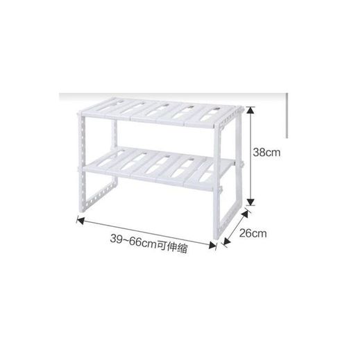 Under Sink Storage Organizer White 66x26x38centimeter