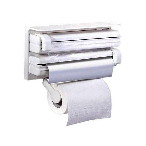 4-In-1 Kitchen Roll Tissue Dispenser White 39x10x25centimeter