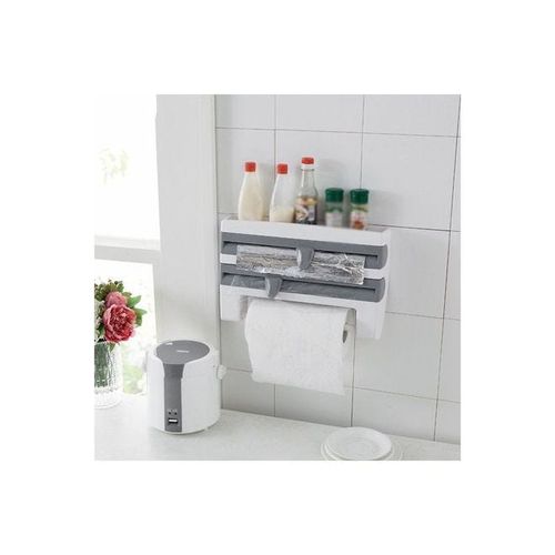 Cling Film Storage Rack White/Grey 39X24X10cm