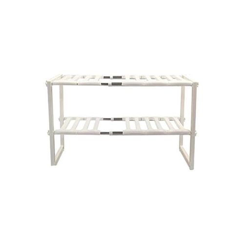 2-Tier Under Sink Kitchen Rack White 70x38x26cm