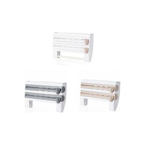 Cling Film Storage Rack White/Beige 39X24X10cm