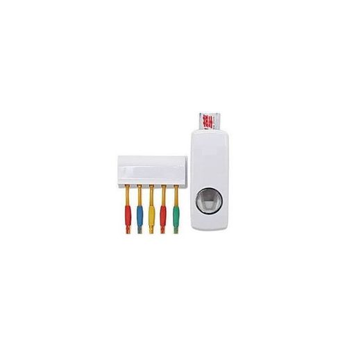 Automatic Squeezing Toothpaste Dispenser White