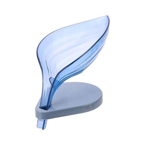Leaf Shape Soap Dish Blue 12x11.5x9centimeter