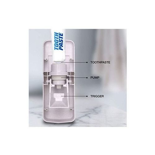 Automatic Toothpaste Dispenser And Toothbrush Holder White 7.2x2.5x8.5inch