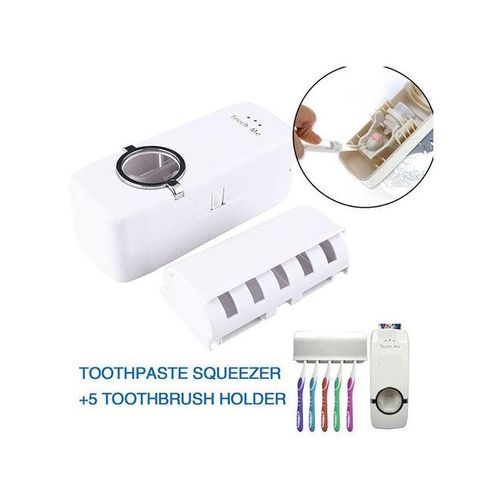 5-Piece Automatic Toothbrush Holder Multicolor 0.2 x 6 x 6centimeter