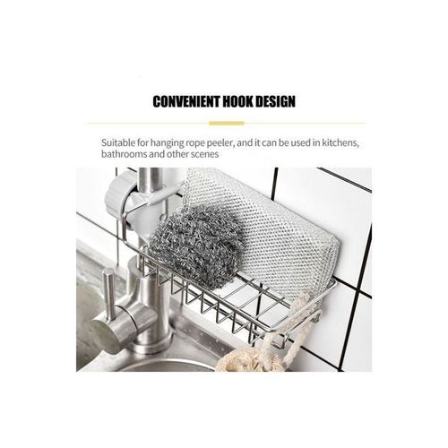 Stainless Steel Sponge Holder Silver 17x4x10.5centimeter