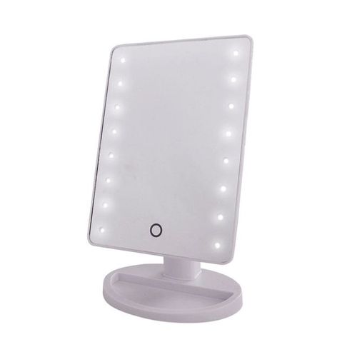 Makeup Mirror With LED Lights White 22x16cm