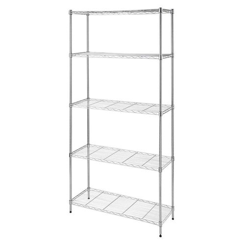 CamelTough Wire Rack 5 Shelf Adjustable Storage Rack-L 90 x W 35 x H 180 cm 600 Lbs -Chrome-HTC-WR606