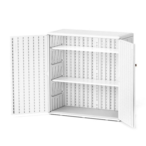CamelTough Heavy Duty 233 Litre HDPE Storage Cabinet 87L x 38W x 92H cm with Door and 2 Shelves  1-Year Warranty, HTC-CT-637