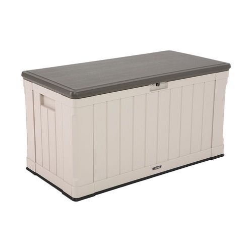 Lifetime, 439L Heavy Duty Storage Box,10 Year Limited warranty, Desert Sand Colour Box, Brown Lid LFT-60186